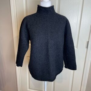 Vintage J Crew wool roll neck Turtleneck charcoal Sweater